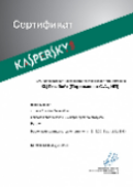 Сертификат партнера Kaspersky